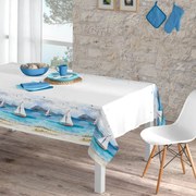 Τραπεζομάντηλο Καράβι Λευκό 140x220 - Borea Home