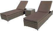 Bliumi  Ξαπλώστρα Αλουμινίου Wicker 200x066x031 Bliumi Aletta 5073 G BEST-967834