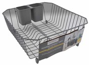 Πιατοθήκη νεροχύτη &quot;LOFT&quot; από μέταλλο σε γκρι χρώμα 37x31x12