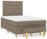 ΚΡΕΒΑΤΙ BOXSPRING ΜΕ ΣΤΡΩΜΑ TAUPE 120X190 ΕΚ. ΥΦΑΣΜΑΤΙΝΟ 3270408