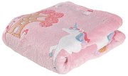 Κουβέρτα Φωσφοριζέ Fleece Λίκνου 80x110εκ. Relax 4866 Λευκό-Μπλε-Ροζ Das Baby
