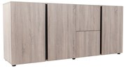 TOKYO ΜΠΟΥΦΕΣ 3ΠΟΡΤΕΣ 2ΣΥΡΤΑΡΙΑ SONOMA ΣΚΟΥΡΟ ΜΑΥΡΟ OAK 188x48,6xH82,5cm 05-0537