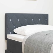 vidaXL LED Κεφαλάρι με Κρύσταλλο σε Σκούρο Γκρι 80 cm, Βελούδο