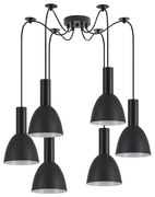 Φωτιστικό Οροφής  SE21-BL-4-BL6-MS2 ADEPT TUBE Black Pendant Black Metal Shade+ - 51W - 100W - 77-8548