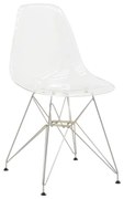 Καρέκλα Adelle PP διάφανο-inox πόδι 46x55x81εκ 46x55x81 εκ.