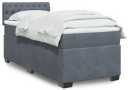 ΚΡΕΒΑΤΙ BOXSPRING ΜΕ ΣΤΡΩΜΑ ΣΚΟΥΡΟ ΓΚΡΙ 80X200 ΕΚ. ΒΕΛΟΥΔΙΝΟ 3286169