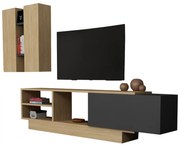 ΣΥΝΘΕΣΗ ΤΗΛΕΟΡΑΣΗΣ FB99106.01 ΦΥΣΙΚΟ ΑΝΘΡΑΚΙ 140x31,6x60Υ εκ. 0533185