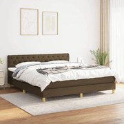 ΚΡΕΒΑΤΙ BOXSPRING ΜΕ ΣΤΡΩΜΑ ΣΚΟΥΡΟ ΚΑΦΕ 160X200 ΕΚ ΥΦΑΣΜΑΤΙΝΟ 3140868