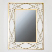 Καθρέπτης Τοίχου Ορθογώνιος 751-11044 79,5x60x2cm Gold Estheti Home Μέταλλο,Γυαλί