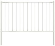 vidaXL Πάνελ Περίφραξης με Στύλους από Ατσάλι με Ηλεκτροστατική Βαφή 1,81x0,75 μ. Λευκό