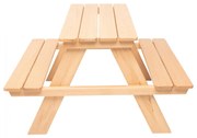 ΠΑΙΔΙΚΟ ΤΡΑΠΕΖΙ ΠΙΚΝΙΚ ΞΥΛΙΝΟ MIKO  ΦΥΣΙΚΟ 88x88x52,5Y εκ.