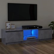 Έπιπλο Τηλεόρασης με LED Γκρι Σκυρδέματος 120 x 30 x 35,5 εκ. 804287