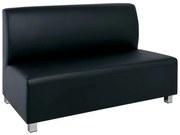 Καναπές Διθέσιος BANDY Μαύρο PU 130x71x88cm