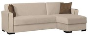 Καναπές Γωνιακός New Emily 828-122-143 240x146x85cm Beige