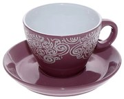 Φλυτζάνι Καφέ 280ml + Πιατάκι Espiel Vienna Bordeaux HUN122K6