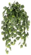 Τεχνητό Κρεμαστό Φυτό Monstera 20633 40x40x88cm Green GloboStar Μέταλλο,Ύφασμα