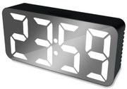 LED ρολόι ξυπνητήρι καθρέφτης μαύρο με λευκά ψηφία DS-3622X OEM