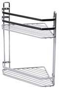 Γωνιακή Ραφιέρα Μπάνιου Διπλή (20.2x20.2x31.7) Estia Elegant Chrome 02-6457