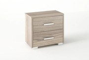 Intrahome Κομοδίνο με 2 συρτάρια σε χρώμα σταχτί 50x34x48 Intrahomesa-00652593