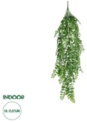 GloboStar® Artificial Garden HANGING FERN BRANCH  20829 Τεχνητό Διακοσμητικό Κρεμαστό κλαδί Φτέρης Μ30 x Π10 x Υ85cm