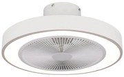 Ανεμιστήρας Οροφής Halo Flow 06-30155 Με Φως Led 45W &amp; Τηλεχειριστήριο 15W Φ50x24cm White Estia Διάμετρος 50cm