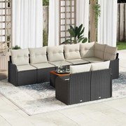 vidaXL Σετ Καναπέ Κήπου 9 pcs Μαύρο Πολυ ράταν