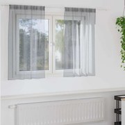 vidaXL Κουρτίνα βυσσινί 2 pcs Σκούρο γκρι 140x140εκ. Πολυεστέρας