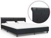 vidaXL Πλαίσιο Κρεβατιού Μαύρο 160 x 200 εκ. από Συνθετικό Δέρμα