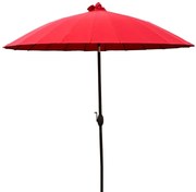 Artekko Artekko Carlisle Μεταλλική Κόκκινη Ομπρέλα Ηλίου (Φ250x240)cm 303-1347