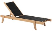 Ξαπλώστρα Milos HM10650.03 204x65x31,5-92,5cm Natural-Black