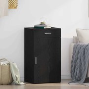 vidaXL Πλαϊνό γραφείο με συρτάρι Μαύρη Οξυά 50 x 42,5 x 93 εκ.