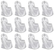 vidaXL Καλύμματα Καρέκλας για Δεξιώσεις Γάμου 12 τεμ. Λευκά