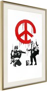 Αφίσα - Banksy: CND Soldiers I - 40x60 - Χρυσό - Με πασπαρτού