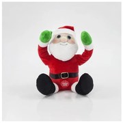 Άγιος Βασίλης με Μουσική PEEK-A-BOO 13X13X20CM 600-44014 Eurolamp-600-44014-Κόκκινο 600-44014