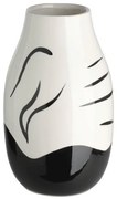 Βάζο Κεραμικό Yuzawa 421037 15x26cm Black-White Eglo Κεραμικό