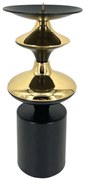 Κηροπήγιο 15-00-23952 Φ12,5x30,5cm Gold-Black Marhome Μέταλλο