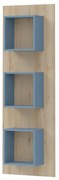 Ράφι τοίχου VP3 Fylliana Beech-Denim 58x22x172 εκ. 58x22x172 εκ.