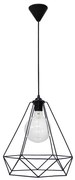 Κρεμαστό Φωτιστικό Οροφής 1xE27 Πλέγμα DM-01 Heronia Lighting 34-0346 Μαύρο