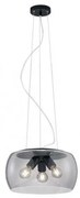 Κρεμαστό Φωτιστικό Οροφής Μαύρο Valente 300600342 Trio Lighting-300600342-Φιμέ/Smoke 300600342