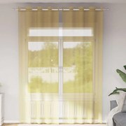 Voile κουρτίνες με ροδέλες 2 τεμάχια Κίτρινο 4102135