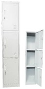 LOCKER 3 Θέσεων Μέταλλο Βαφή  Άσπρο