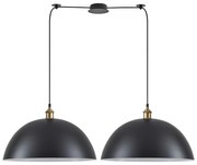 SE21-BR-10-BL2-MS50 MAGNUM Bronze Metal Pendant Black Shade with Black Fabric Cable+ HOMELIGHTING 77-8702