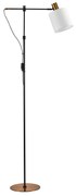 SE21-GM-39-SH1 ADEPT FLOOR LAMP Gold Matt and Black Metal Floor Lamp White Shade+ HOMELIGHTING 77-8870