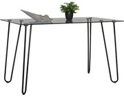 ΤΡΑΠΕΖΙ ΚΟΥΖΙΝΑΣ ΜΕΤΑΛΛΙΚΟ JAALA ΜΕ ΓΥΑΛΙ 130X70X75Y εκ.