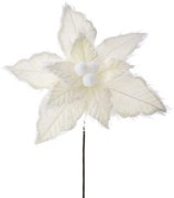 Αλεξανδρινό με γούνα και κλαδί κρεμ Φ40 55εκ