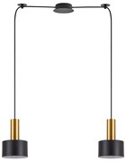 Φωτιστικό Οροφής Adept Tube 77-8634 50x14x300cm 2xE27 60W Black-Gold Homelighting