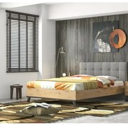 Savvidis Furniture  Κρεβάτι Υπέρδιπλο Επενδυμένο με Ύφασμα Ν75 Μελί για Στρώμα 160x200cm BEST-89003297