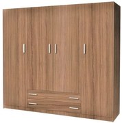 SARFURNITURE Ντουλάπα τετράφυλλη 200x180x60 καρυδί SAR-112133