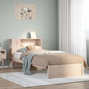 vidaXL Κρεβάτι Βιβλιοθήκη Χωρίς Στρώμα 75x190 εκ Μασίφ Ξύλο Πεύκο