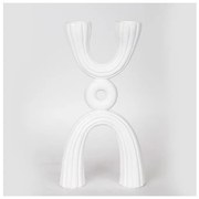 Κηροπήγιο Πολυρεζίν Λευκό 17x5.5x32.5cm 752-26014 Estheti 752-26014 Λευκό